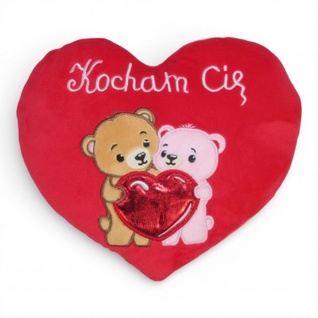 174567 SD PLUSZOWE SERCE SERCE MIS "KOCHAM CIE" 25 CM WALENTYNKA
