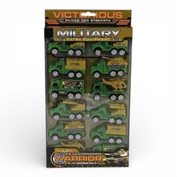 146662 ZESTAW 12 AUT MASZYN WOJSKOWYCH BIGTOYS