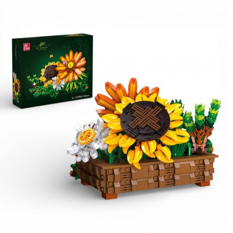 486789 KLOCKI SLUBAN KWIATY 924ELEMENTY SŁONECZNIK GAZELO