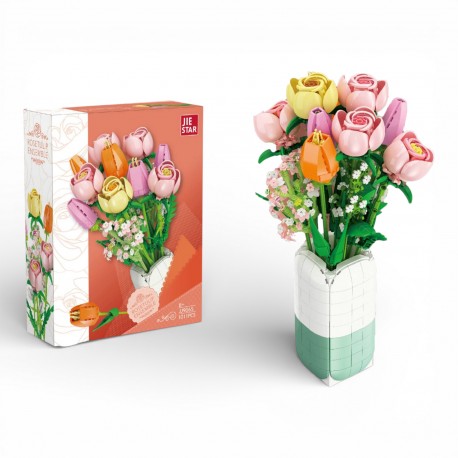 486796 KLOCKI SLUBAN KWIATY 1011ELEMENTÓW TULIPNY GAZELO