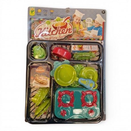 802295 ZESTAW KUCHENNY KUCHNIA Z AKCESORIAMI NA BLISTRZE BEST MS TOYS