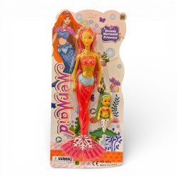 803063 LALKA SYRENKA + MAŁA SYRENKA NA BLISTRZE BEST MS TOYS