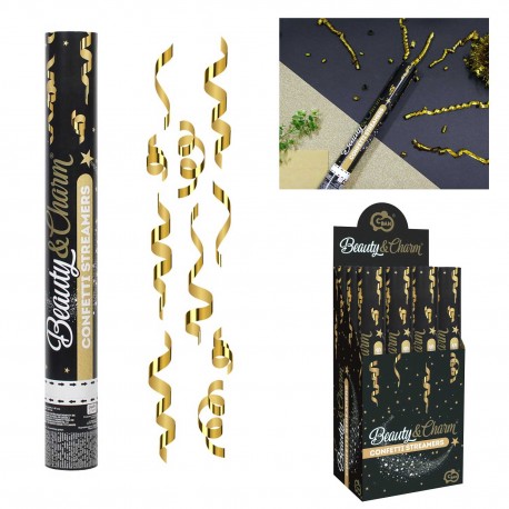 167740 KONFETTI PNEUMATYCZNE B&C ZŁOTE SERPENTYNY 40 CM GODAN