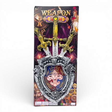 725649 ZESTAW RYCERSKI TARCZA + 3 MIECZE CABO TOYS