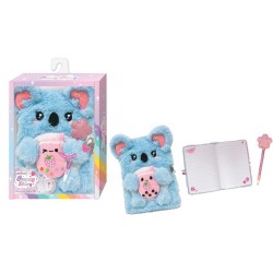 008929 HOT FOCUS PAMIĘTNIK FUTRZANY Z DŁUGOPISEM KOALA PULIO