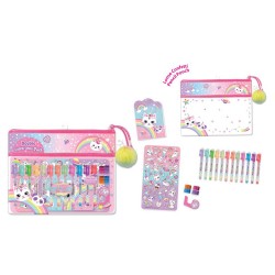 016788 HOT FOCUS ZESTAW 12 DŁUGOPISÓW ŻELOWYCH KOTOROŻEC + AKCESORIA PULIO