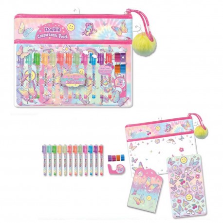 060668 HOT FOCUS ZESTAW 12 DŁUGOPISÓW ŻELOWYCH MOTYLKI + AKCESORIA PULIO