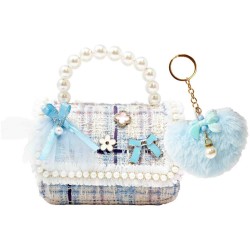 068008 HOT FOCUS TOREBKA TOREBECZKA BŁYSZCZĄCA NIEBIESKA Z POMPONEM PULIO