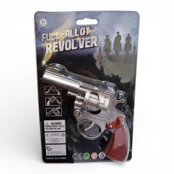 803865 METALOWY PISTOLET REWOLWER NA SPŁONKE KAPISZONY BEST MS TOYS