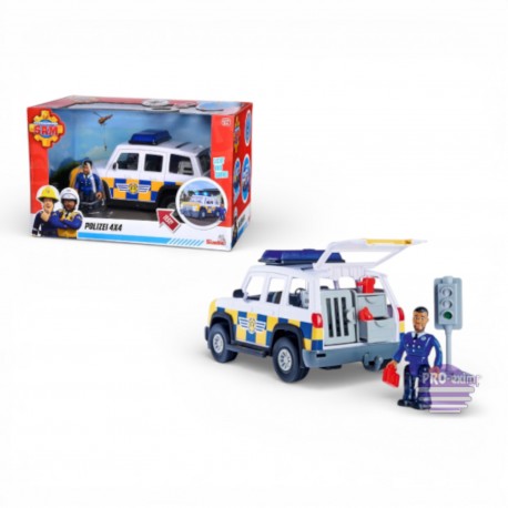 081980 STRAŻAK SAM SAMOCHÓD POLICYJNY I FIGURKA MALCOLMA PRO-EXIMP