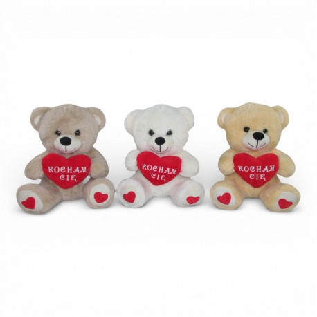 174840 SD MIŚ Z SERCEM 3 KOL "KOCHAM CIE" 25 CM