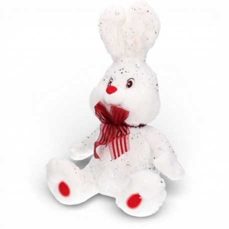 240604 DEEF MASKOTKA ZAJĄC DUŻY ZAJĄCZEK Z KOKARDKĄ 40CM