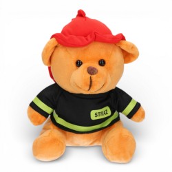 243742 DEEF MASKOTKA MIŚ STRAŻAK STRAŻ POŻARNA 18CM