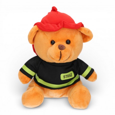 243742 DEEF MASKOTKA MIŚ STRAŻAK STRAŻ POŻARNA 18CM