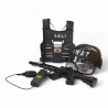 906819 ZESTAW POLICYJNY SWAT KASK KARABIN KAMIZELKA RADIO ODZNAKA F.H. TOYS