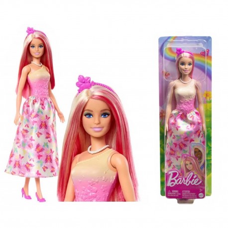 183609 LALKA BARBIE KSIĘŻNICZKA Z DŁUGIMI RÓŻOWO-BLOND WŁOSAMI HRR08