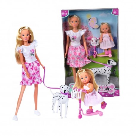 079055 STEFFI I EVI NA SPACERZE Z PSEM + HULAJNOGA