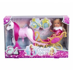 092948 EVI LALKA MINI KSIĘŻNICZKOWA PRZEJAŻDŻKA KAROCĄ