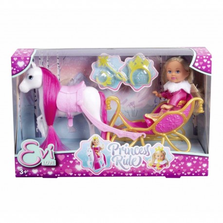 092948 EVI LALKA MINI KSIĘŻNICZKOWA PRZEJAŻDŻKA KAROCĄ