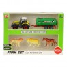 538221 ZESTAW FARMA TRAKTOR METALOWY Z PRZYCZEPĄ I ZWIERZĘTAMI ADAR