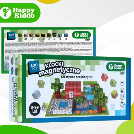 853051 KLOCKI MAGNETYCZNE KREATYWNE SZEŚCIANY PIKSELE BLOKI 100 KLOCKÓW 3D ANEK