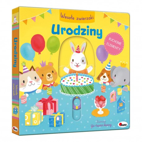 816236 WESOŁE ZWIERZAKI URODZINY KSIĄŻECZKA Z RUCHOMYMI ELEMENTAMI MOREX