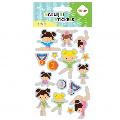 026706 HAPPY COLOR NAKLEJKI WIELOKROTNEGO UŻYTKU GIMNASTYCZKA 20x10 GDD