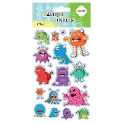 026638 HAPPY COLOR NAKLEJKI WIELOKROTNEGO UŻYTKU POTWORKI 20x10 GDD