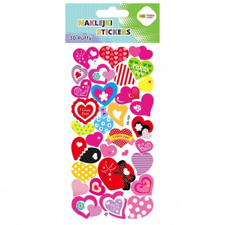 036958 HAPPY COLOR NAKLEJKI 3D SERCA 2 10X20CM GDD