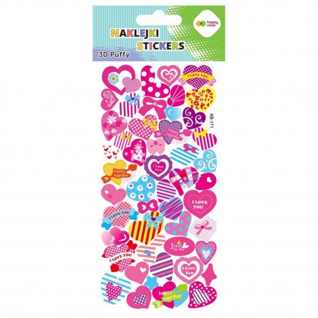 036996 HAPPY COLOR NAKLEJKI 3D SERCA 4 10X20CM GDD
