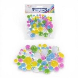 707760 POMPONY DEKORACYJNE METALICZNE PASTELOWE BREWIS