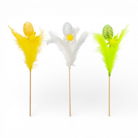 708804 DEKORACJA NA PIKU JAJKO Z BROKATEM BREWIS