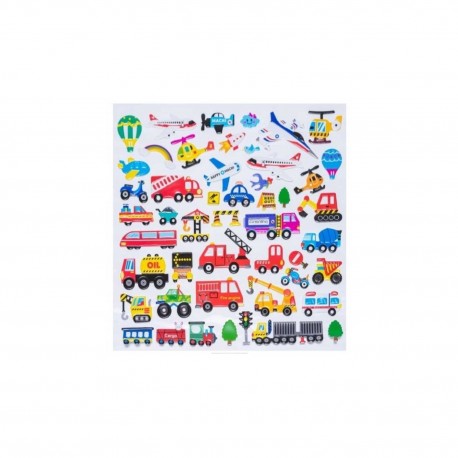 704929 NAKLEJKI TRANSPORT 49 SZTUK POJAZDY BREWIS