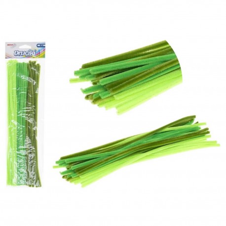 707692 DRUCIKI KREATYWNE MIX ODCIENI ZIELONYCH 30 cm 40 szt. BREWIS