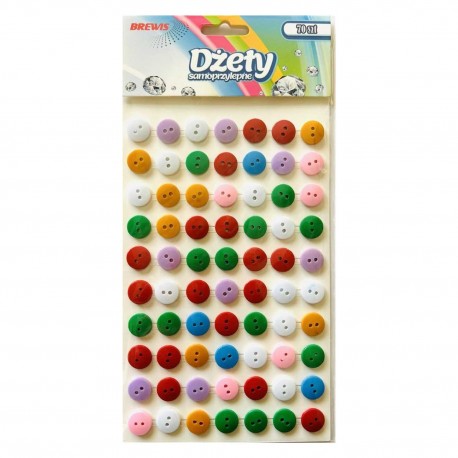 706855 DŻETY SAMOPRZYLEPNE - GUZICZKI 70 szt. BREWIS