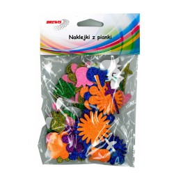 682482 NAKLEJKI Z PIANKI KOLOROWE BROKATOWE KWIATY 66 EL BREWIS