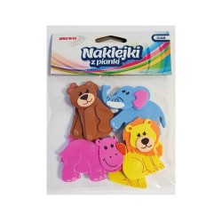 685681 NAKLEJKI Z PIANKI ZWIERZĄTKA SAFARI 8 SZTUK BREWIS
