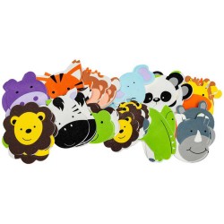 703144 NAKLEJKI Z PIANKI ZOO 36 SZTUK BREWIS