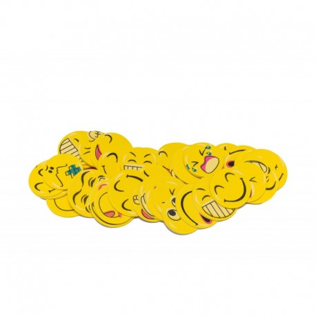 704004 NAKLEJKI Z PIANKI BUŹKI EMOTKI 40 SZTUK BREWIS