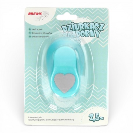700167 DZIURKACZ OZDOBNY SERCE 2,5 cm BREWIS