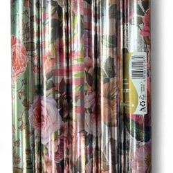 042872 PAPIER PREZENTOWY OZDOBNY METALICZNE KWIATY 200x70 POLMAK