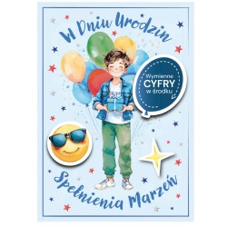 798492 KARNET KARTKA URODZINY W DNIU URODZIN CHŁOPAK ARMIN STYLE