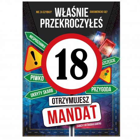 798263 KARNET KARTKA URODZINY 18 MANDAT ARMIN STYLE