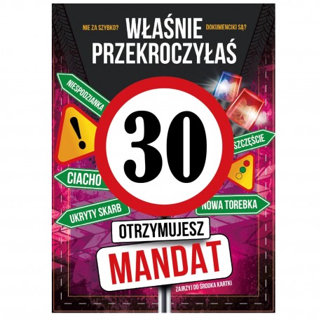 798270 KARNET KARTKA URODZINY 30 MANDAT ARMIN STYLE
