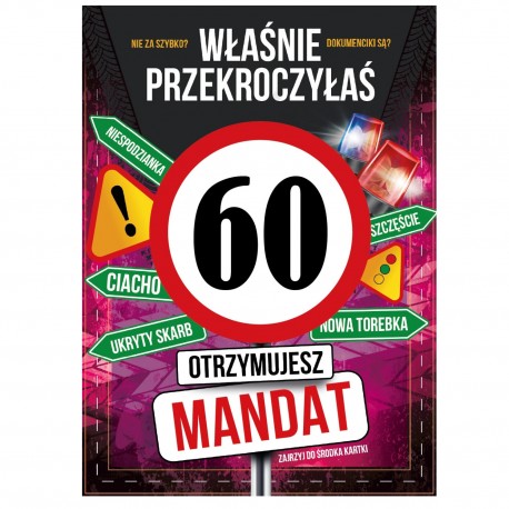 798331 KARNET KARTKA URODZINY 60 MANDAT ARMIN STYLE