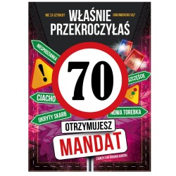 798355 KARNET KARTKA URODZINY 70 MANDAT ARMIN STYLE