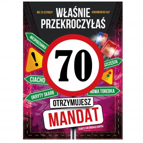 798355 KARNET KARTKA URODZINY 70 MANDAT ARMIN STYLE