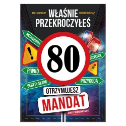 798386 KARNET KARTKA URODZINY 80 MANDAT ARMIN STYLE