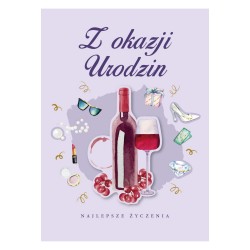 798553 KARNET KARTKA Z OKAZJI URODZIŃ WINO ARMIN STYLE