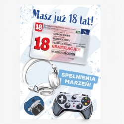 792056 KARNET KARTKA MASZ JUŻ 18 LAT SŁUCHAWKI DOWÓD PAD ARMIN STYLE